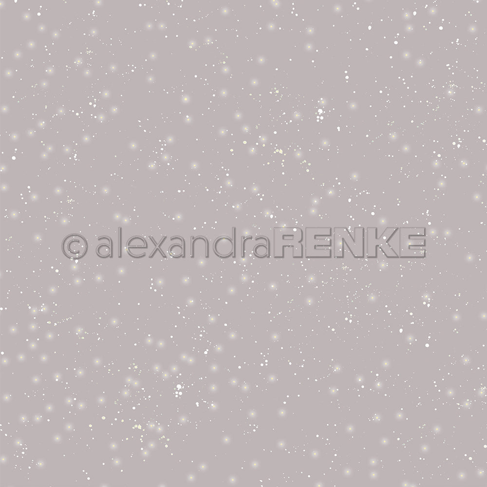 Design paper 'Silver Grey Starry Snow Sky Very Dark'- P-AR-10.2877 - A.RENKE