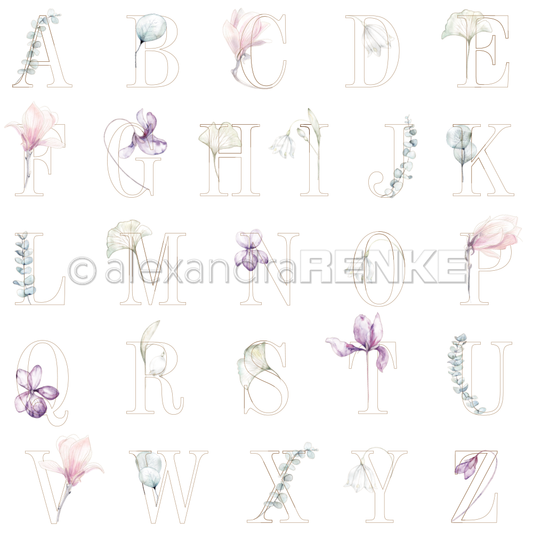 A. RENKE - Carta 'Floral Alphabet' 10.1312