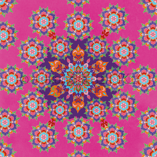 A. RENKE  - Big Mandala on Pink 10.1387