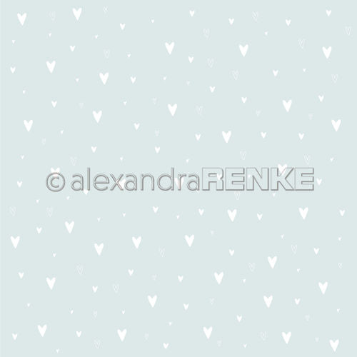 A. RENKE - Carta 'Baby White hearts on light blue" 10.1649