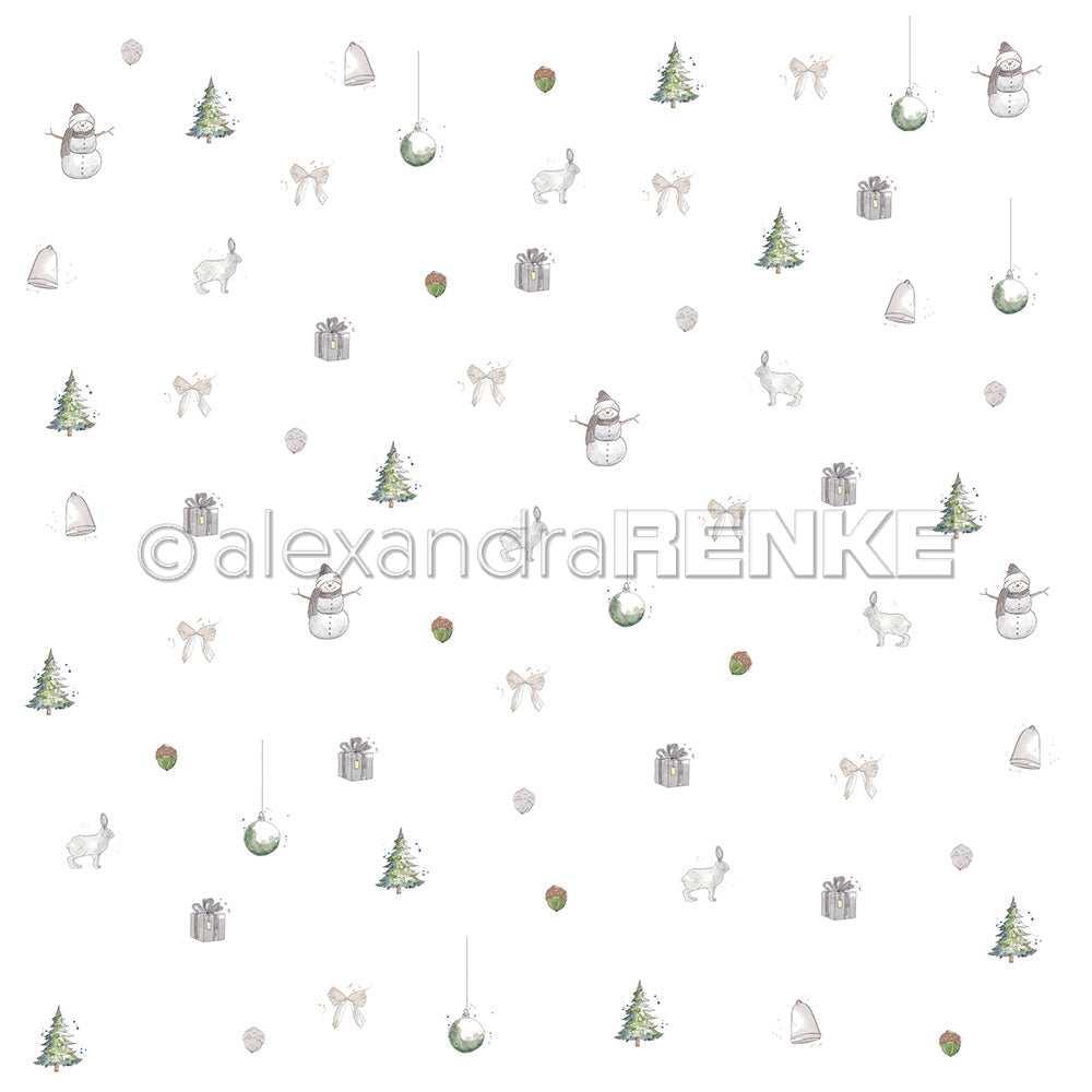 A. RENKE - Carta  "Floral christmas green mini rapport" - 10.2013