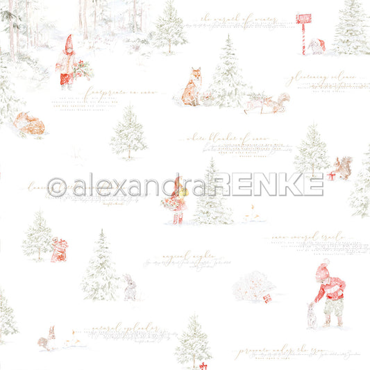 Design paper 'Winter Children in Christmas Forest''- P-AR-10.2923 - A.RENKE