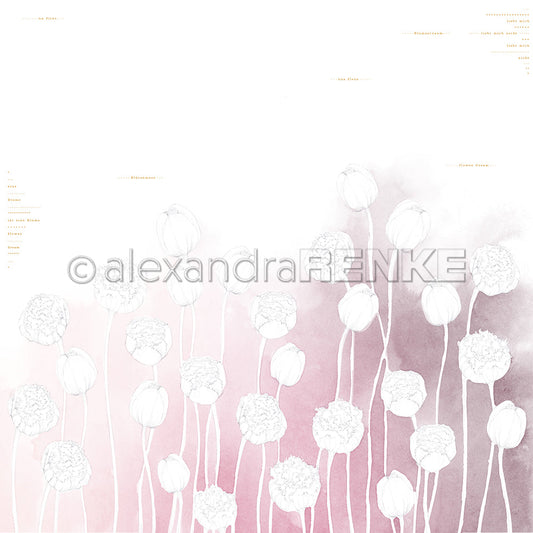 Design paper 'Tulips on gradient pink'- P AR 10.3013 - A.RENKE