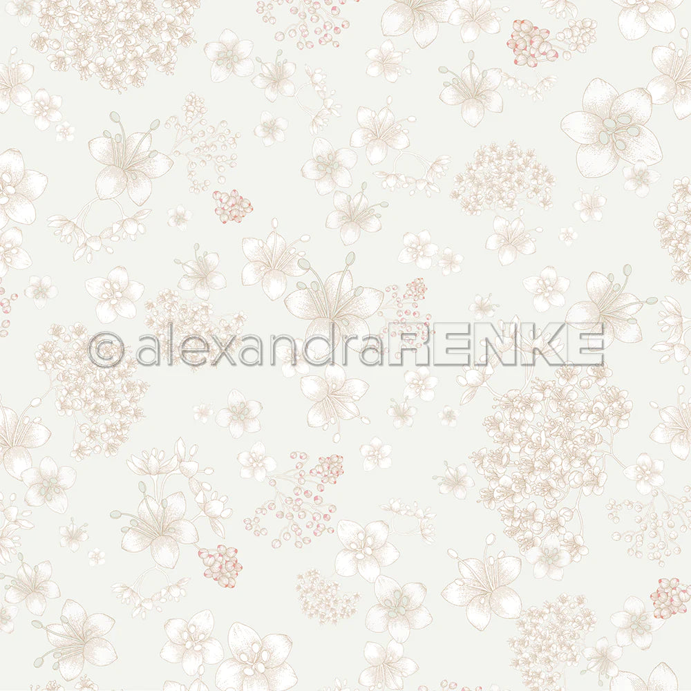 Design paper 'Elderberry dream on transparent green'-P-AR-10.3063-A.RENKE