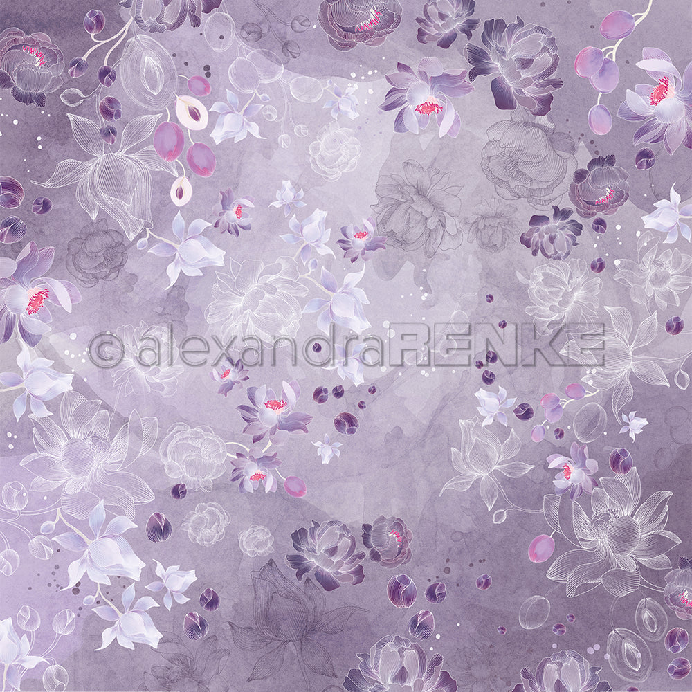 Design paper 'Plum blossom world '- P AR 10.3127 - A.RENKE