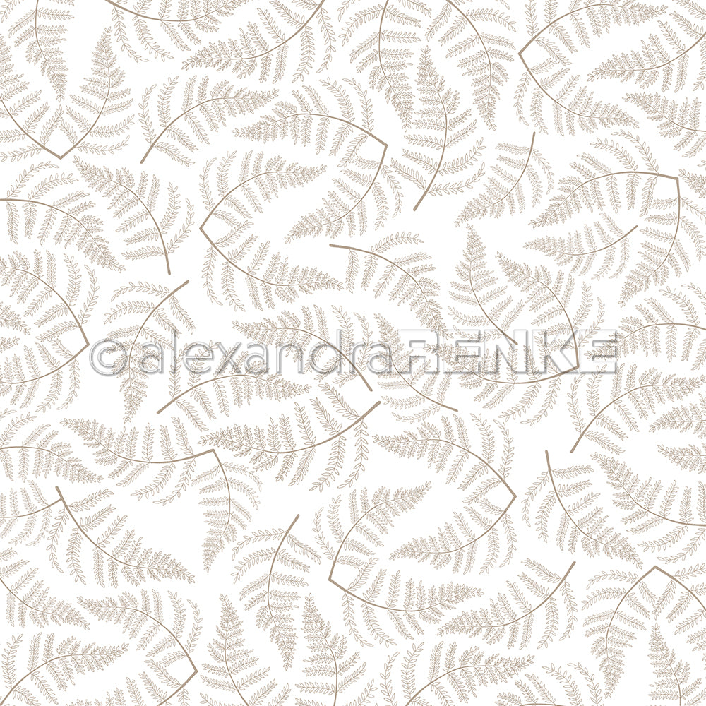 Design paper 'Fern variety cream brown'- P-AR-10.3208- A.RENKE