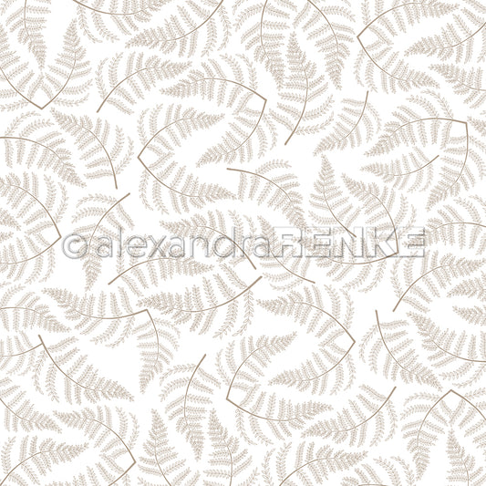 Design paper 'Fern variety cream brown'- P-AR-10.3208- A.RENKE