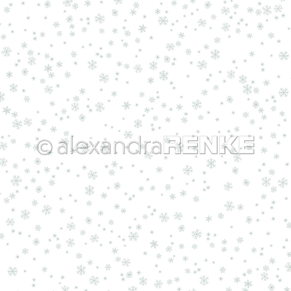 Design paper 'Fine snowflakes flurry jasper green' - P-AR-10.3231- A.RENKE