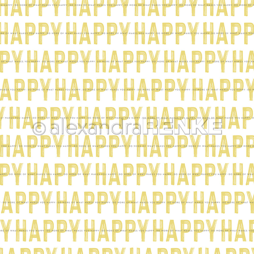 Design paper 'Happy Typo Streifen'- P-AR-10.3501- A.RENKE