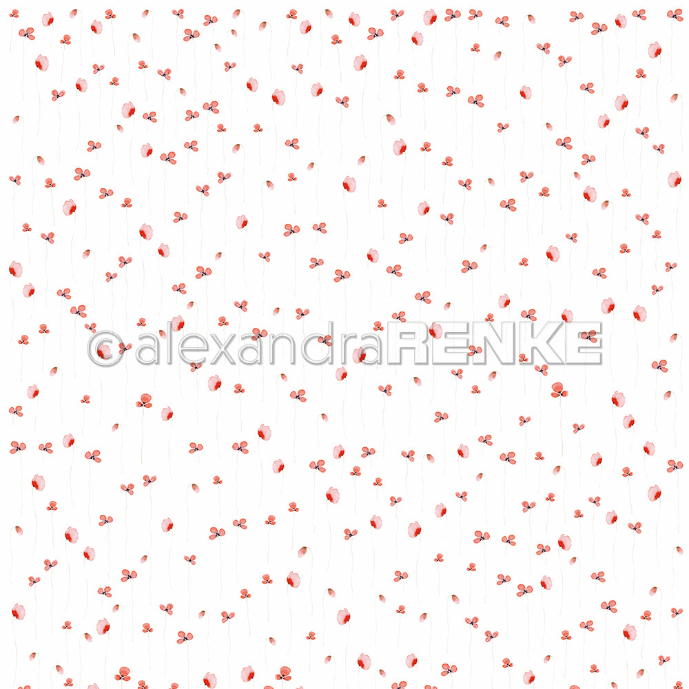 Design paper 'Fine red poppy flowers'- P-AR-10.3503- A.RENKE