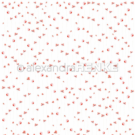 Design paper 'Fine red poppy flowers'- P-AR-10.3503- A.RENKE