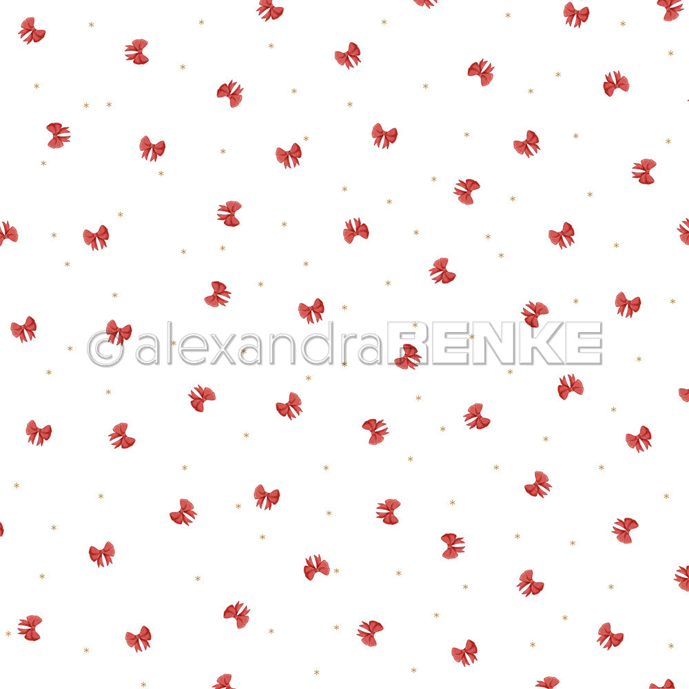 Design paper 'Magical Bow-Worry Red'- P-AR-10.3537- A.RENKE