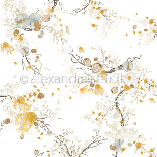 Design paper 'Flower-Walnut Swirl'- P-AR-10.3579- A.RENKE