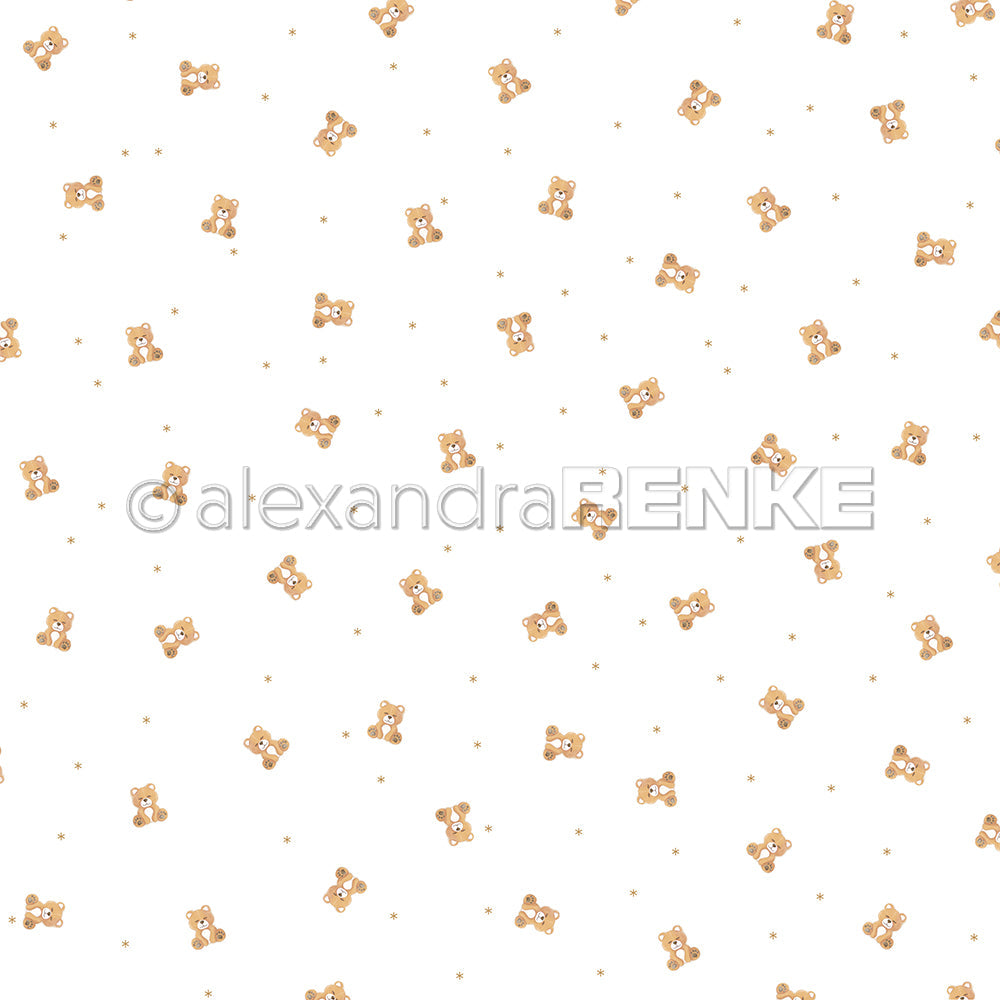 Design paper 'Teddy Bear Bustle Brown'- P-AR-10.3608- A.RENKE