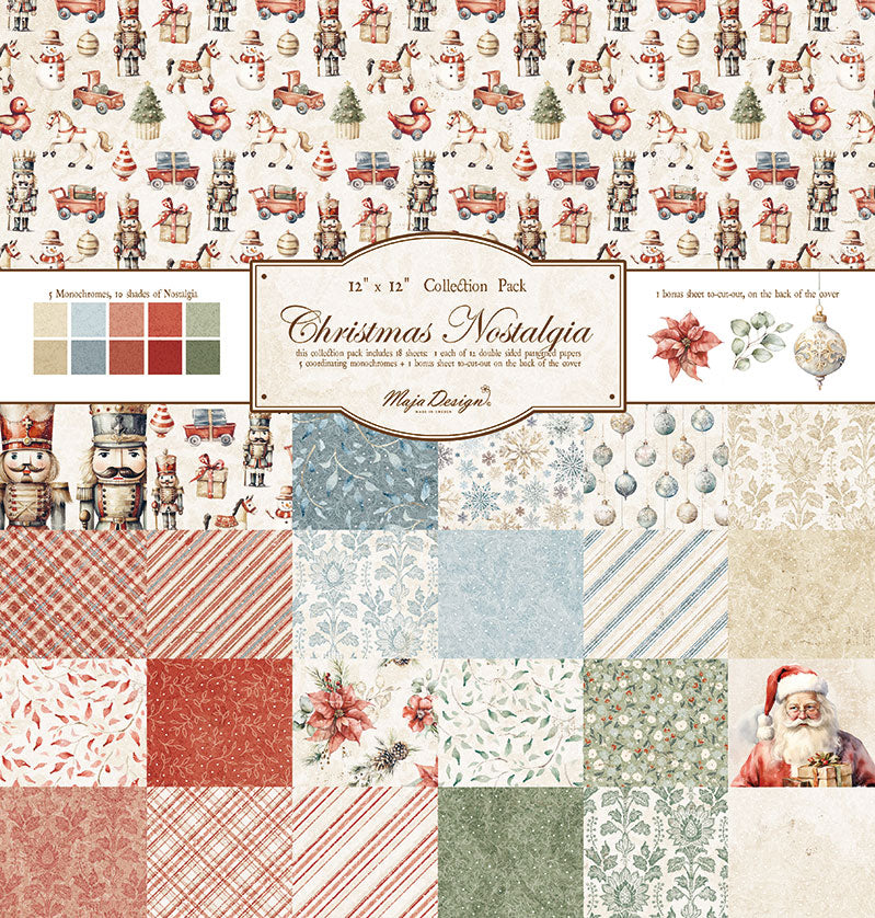 Set Carte "CHRISTMAS NOSTALGIA - " - 1385 - MAJA DESIGN