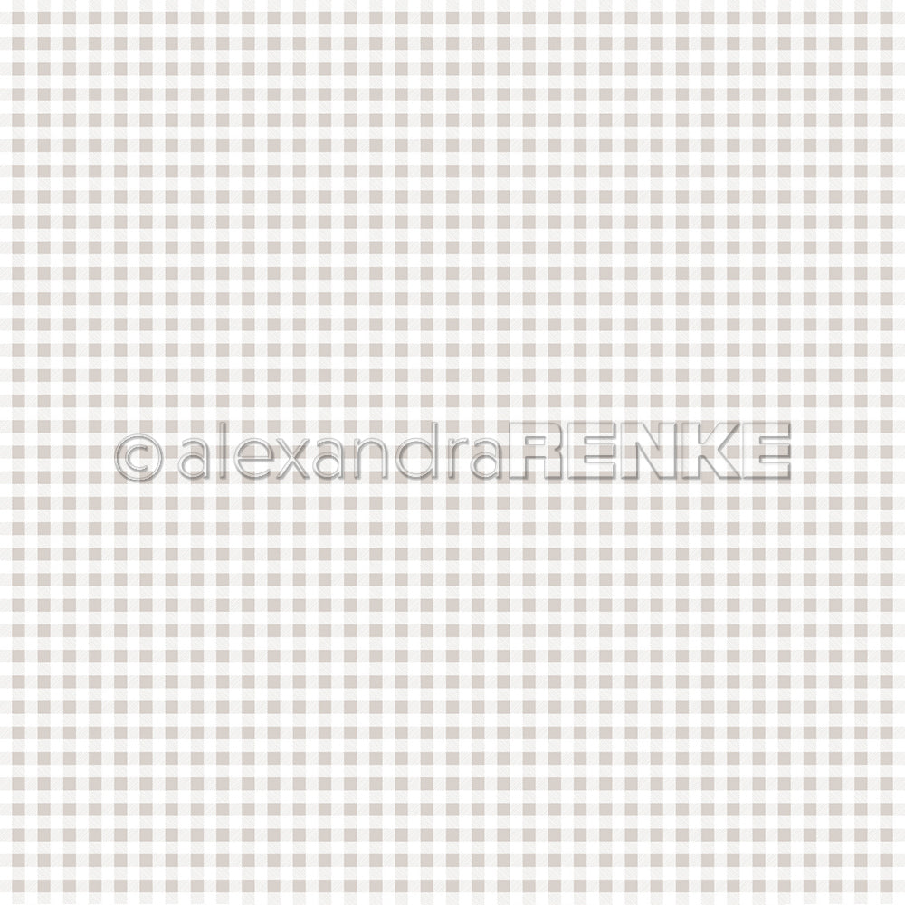 Design paper ' Fine Small Grey Beige Check' - P AR 10.2870 - A.RENKE