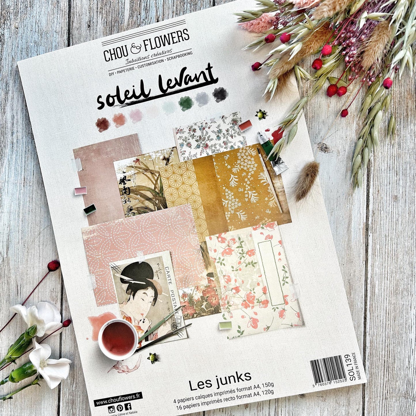 SET CARTE - JUNK SOLEIL LEVANT - SOL139 - CHOU & FLOWERS