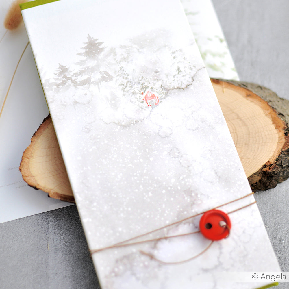 Design paper 'Red Hut in Christmas Forest' - P-AR-10.2918 - A.RENKE