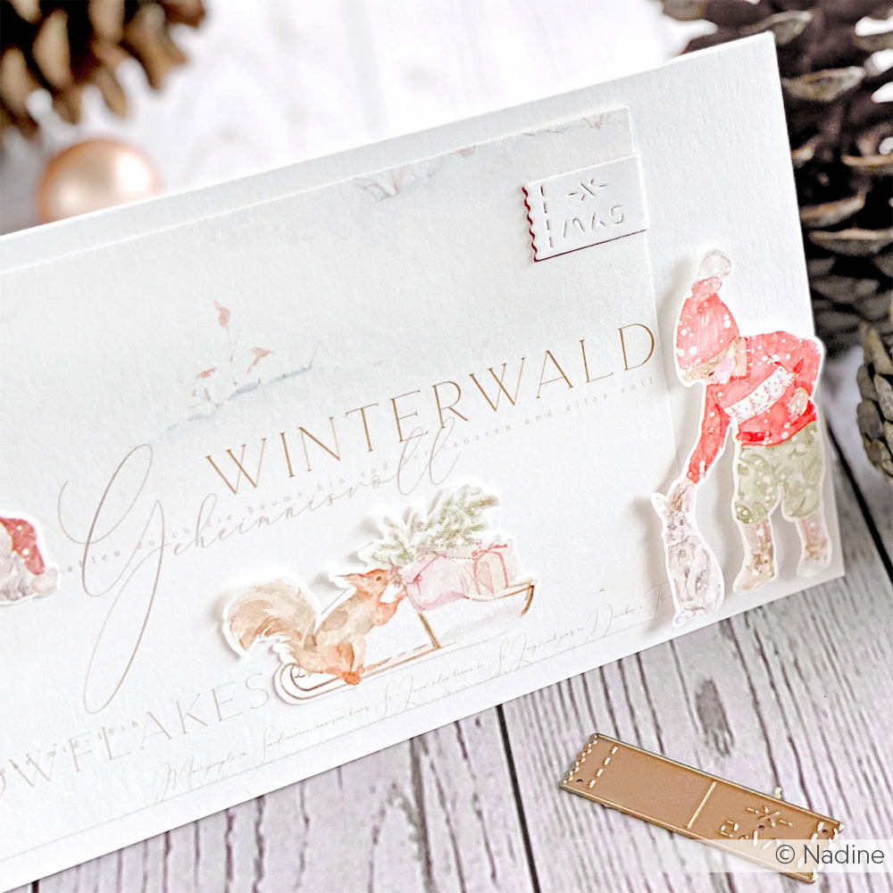 Design paper 'Winter Children in Christmas Forest''- P-AR-10.2923 - A.RENKE