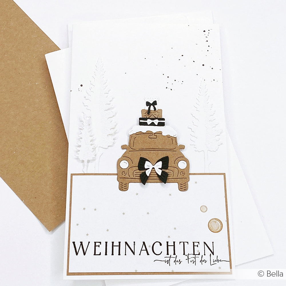 Set Fustelle 'Car with Snow and Presents '- D-AR-Ba0309 - A.RENKE