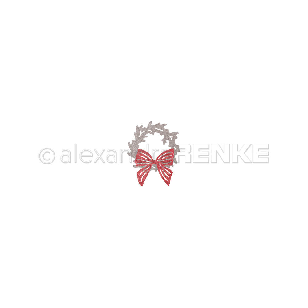 Set Fustelle 'Small fir wreath with bow '- D-AR-W0193- A.RENKE