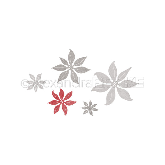 Set Fustella 'Poinsettias '- D-XX-AR-FL0089 - A.RENKE