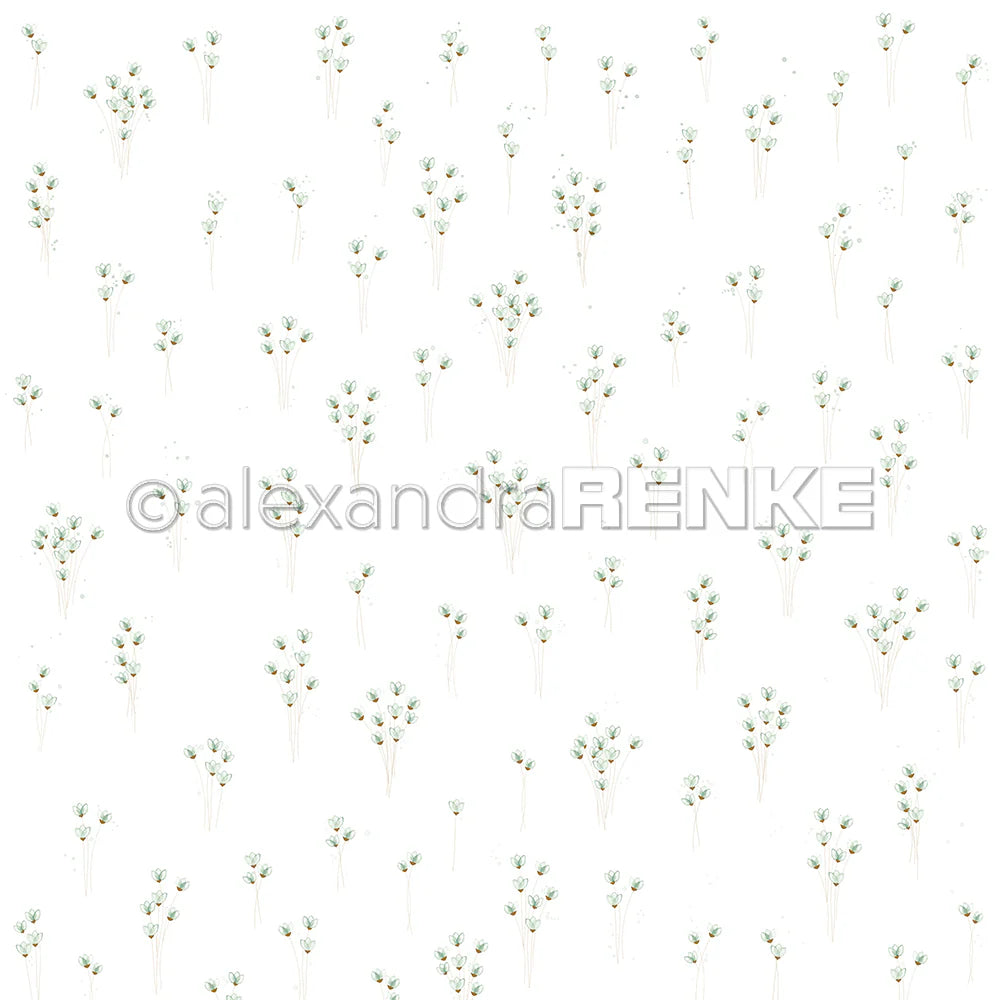 Design paper ' Delicate bouquets of mint'- P-AR-10.3523- A.RENKE