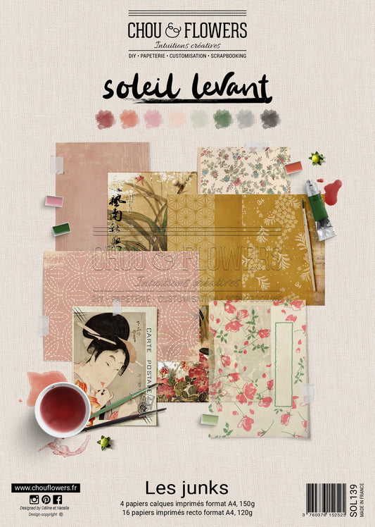 SET CARTE - JUNK SOLEIL LEVANT - SOL139 - CHOU & FLOWERS