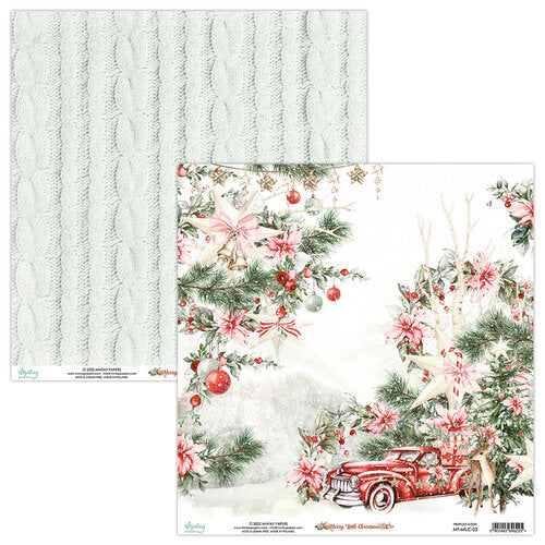 Mintay Papers - Merry Little Christmas Collection - 12 x 12 Double Sided Paper - Sheet 03