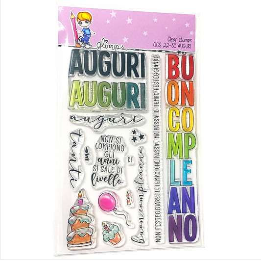 Set Timbri  "AUGURI"- GCS 22-80 - GLIMPS