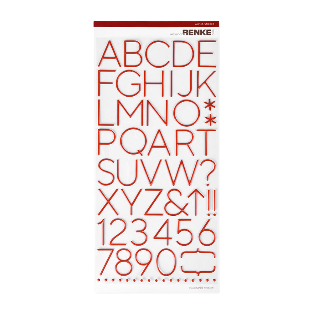 Alpha Stickers 'Large Alphabet Red'- AS-AR-Ty0002- A.RENKE