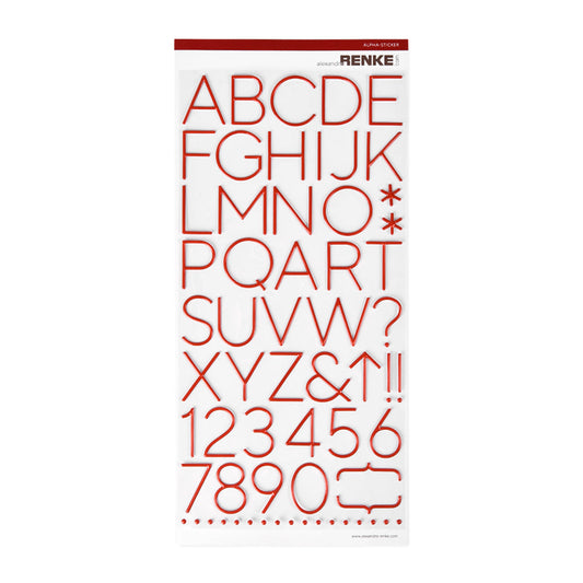 Alpha Stickers 'Large Alphabet Red'- AS-AR-Ty0002- A.RENKE