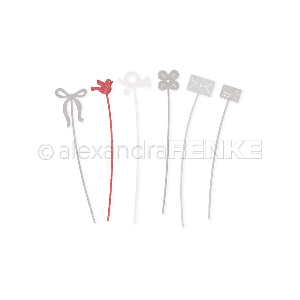 Set fustelle 'Kind regards on a stick' - D-AR-BA0422 - A.RENKE