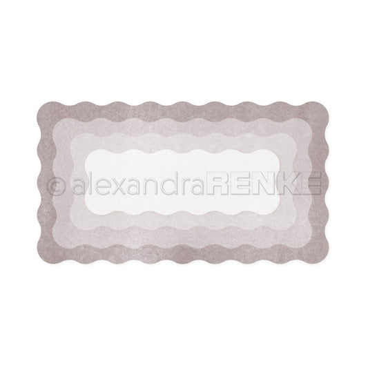 Set Fustelle "Rectangular card topper with wavy edge"- D-AR-Ba0490 - A.RENKE