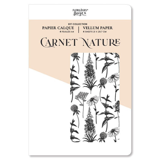 Set vellum "CARNET NATURE "  FDPC224005 - FLORILEGES DESIGN