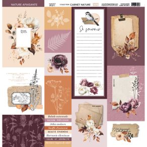 Set Carte "CARNET NATURE "  FDPI224011 - FLORILEGES DESIGN