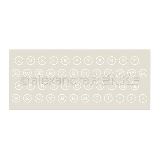 Stencil 'Typewriter Keyboard'- ST-AR-Ty0018- A.RENKE