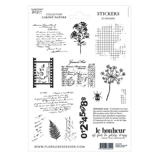 Stickers "CARNET NATURE "  FDA224002 - FLORILEGES DESIGN