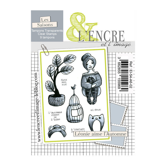 Set timbri clear  - Leonie aime l'Automne - EI-54-A6-02- L'ENCRE ET L'IMAGE