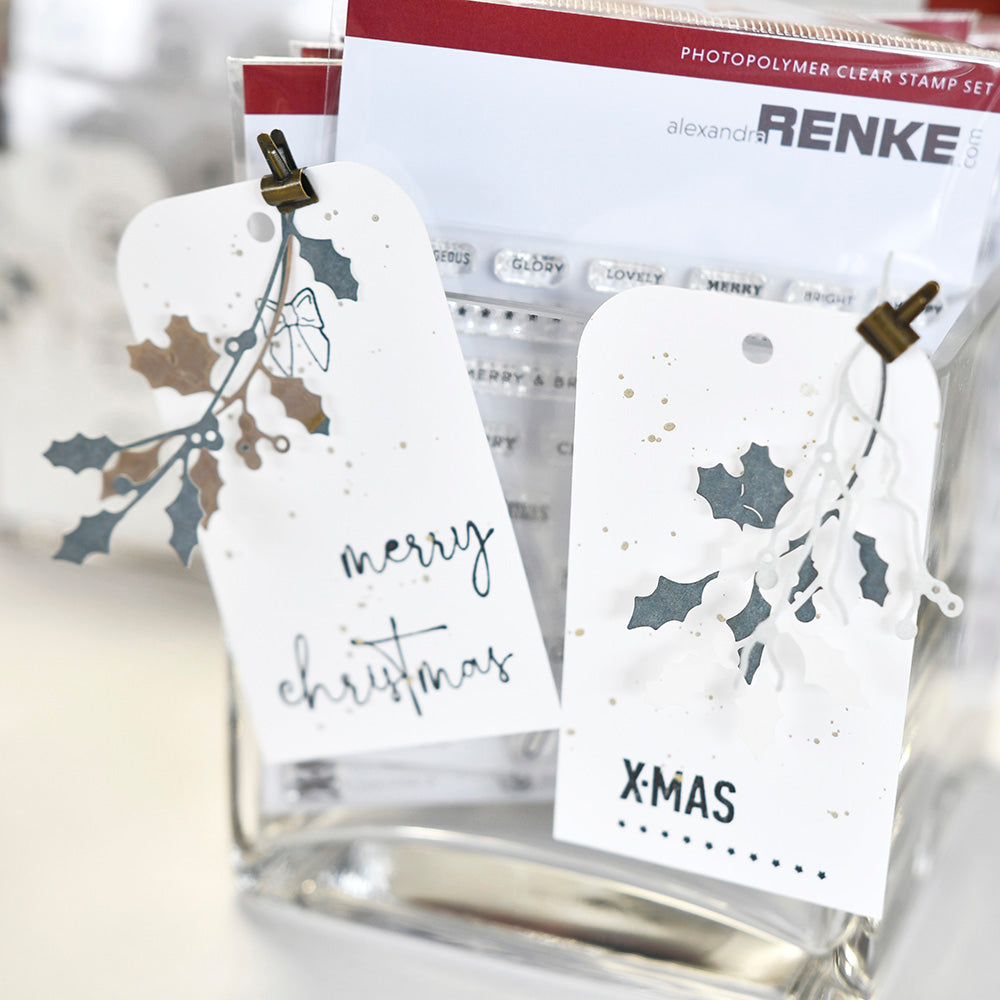 Set timbri Clear  Merry & bright christmas time'   CS-AR-Ty0113 - A.RENKE