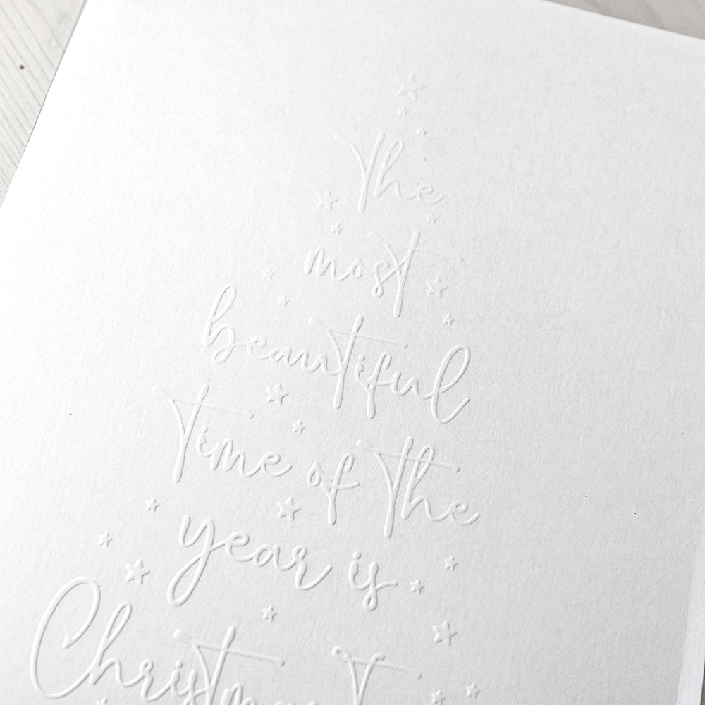 Embossing Folder 'Typo Fir Beautiful time'-  EF-AR-W0006- A.RENKE