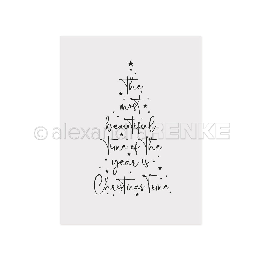 Embossing Folder 'Typo Fir Beautiful time'-  EF-AR-W0006- A.RENKE