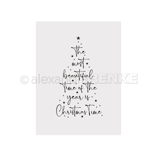 Embossing Folder 'Typo Fir Beautiful time'-  EF-AR-W0006- A.RENKE