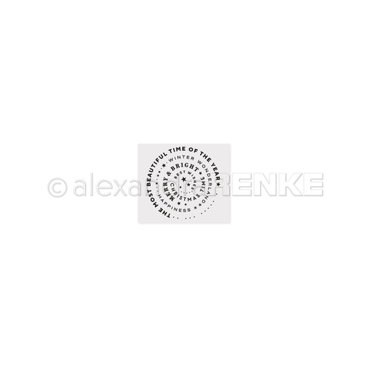 Embossing Folder 'Typo circle Beautiful Time'-  EF-AR-W0022- A.RENKE